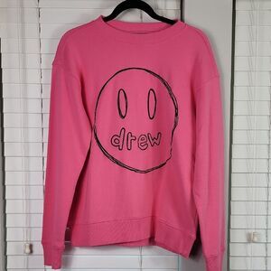 Drew Pink Smiley Face Women's Sweater. Size XS